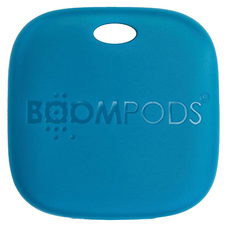 <b>BOOM</b>PODS <b>TAG</b> Rechargeable <br> Find lost items with Apple Find My app.